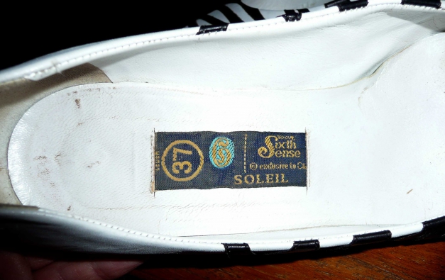 80er Vintage Pumps black & white Look Gr. 37