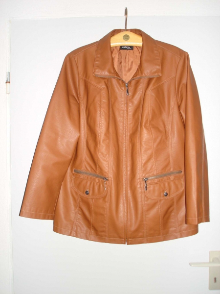 Jacke in Lederoptik