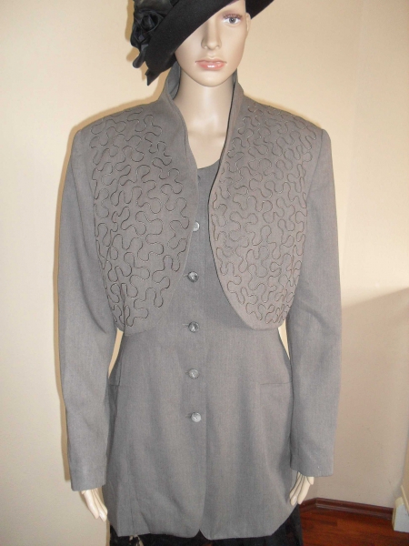 zweiteilig Bolero und ärmellose Weste braun Gr 42