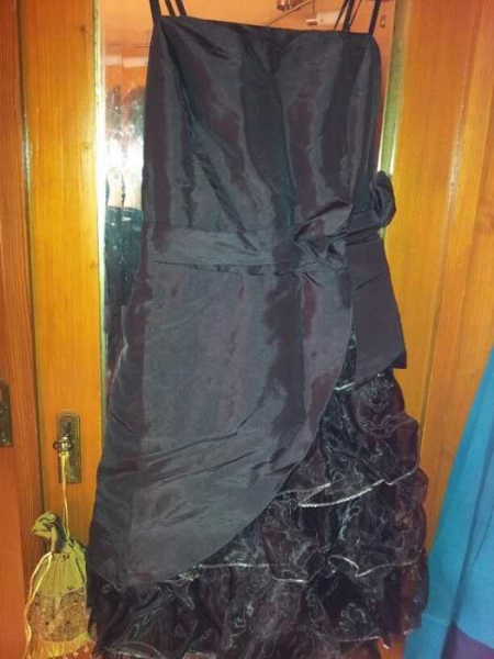 Gothic Lolita Ballkleid asymmetrisch Tüll Träger ausgestellt Schleife