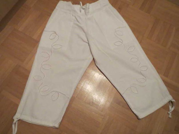 2- Teiler (Tunika und 3/4 Hose), Gr.40/M, weiß-creme