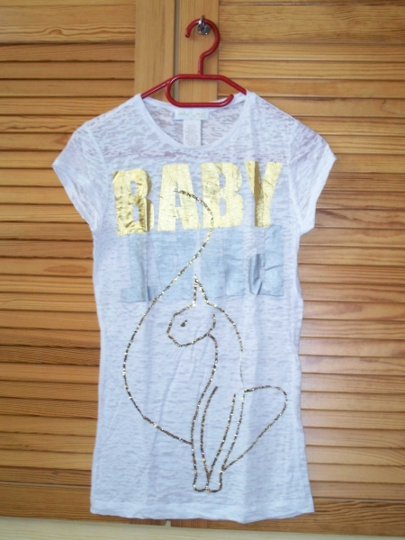BABY PHAT// Weißes transparentes Long-Shirt Hip Hop NEU Gr. 34/ 36