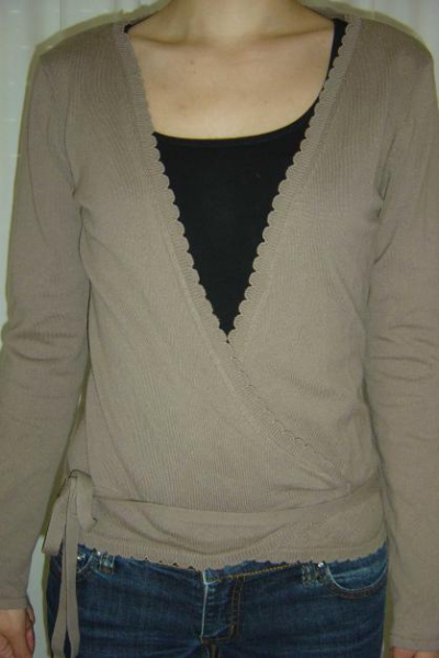 Wickelcardigan von Flashlights (Otto) in taupe, Gr. XS/S