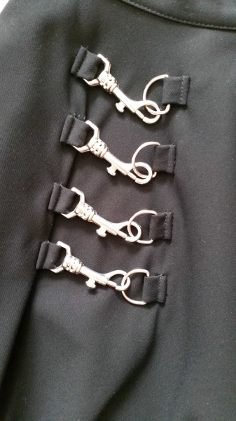Gothic Punk Rock Schwarz und Rot Schottenmuster Tartan mit Zipfeln