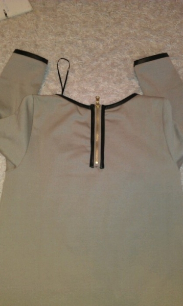 kleid  mit fake leder gr.34