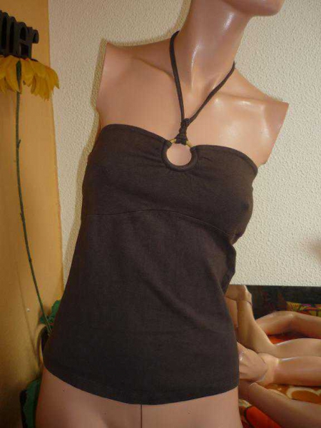 Neckholder Bandeau Top * Gr. XS S 34 36 * braun * boho * hippie