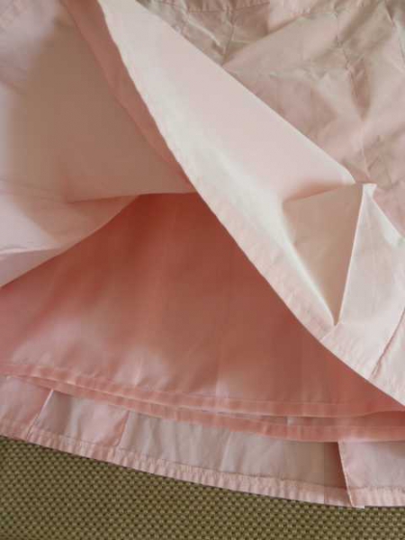 Faltenrock, rosa / pink, pastell, glitzer, Schimmer, Größe 34 / 36