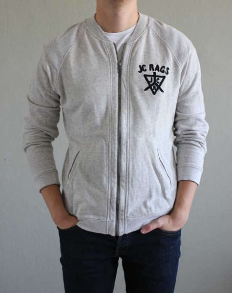 JC Rags Herren Jacke Sweater Sweatshirt Hoodie grau-beige Gr. XL wie L