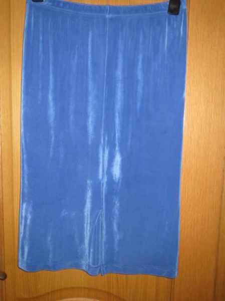 2-Teile, Rock und Shirt, Gr.42/M, blau-gelb