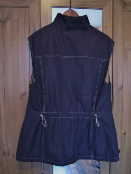 Weste blau mit Taschen Microfaser