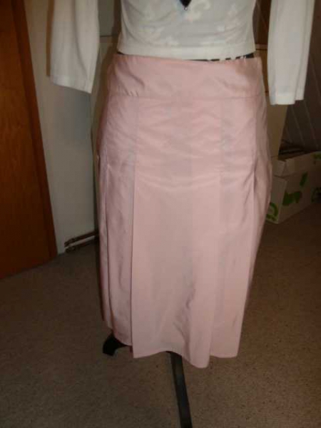 Faltenrock, rosa / pink, pastell, glitzer, Schimmer, Größe 34 / 36