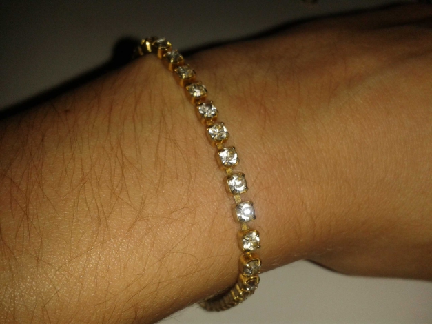 Strass Set, goldfarben