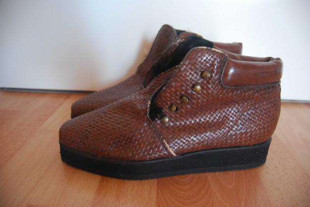 Leder Schnürstiefeletten Schuhe Trendi