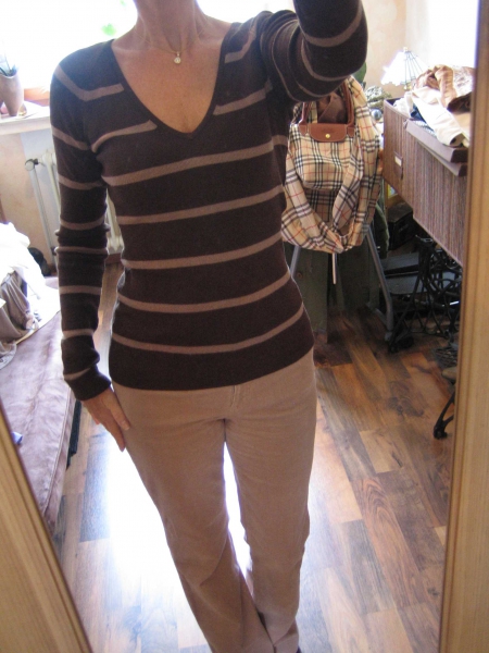 Pulli Streifen Zara V-Ausschnitt / Zara 