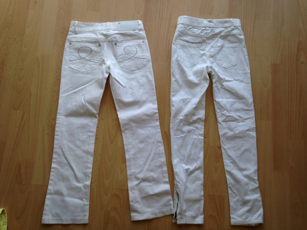 Strech Jeans Gr  140/146 weiss
