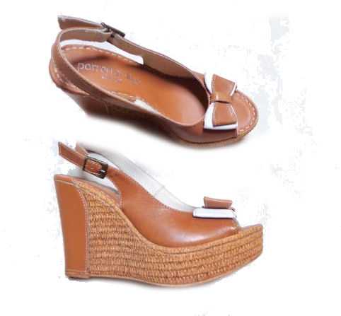 Designer Wedges Keilabsatz mit Schleife Gr. 36 *neu*