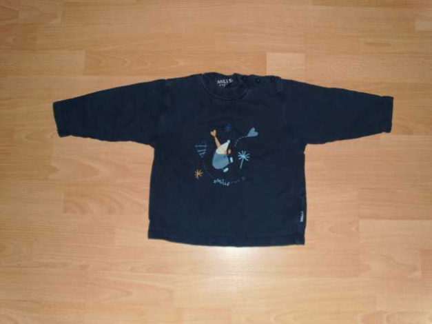 Sweatshirt von Mills Baby, blau mit Motiv, Gr. 104