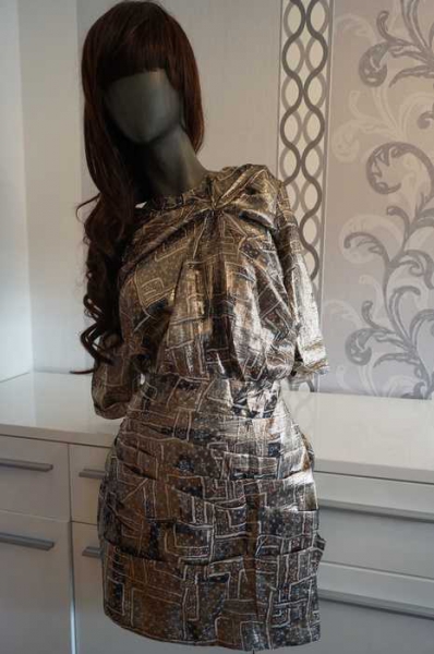 Isabel Marant pour H&M Metalic Gold Designer Kleid 40 L ausverkauft Neu