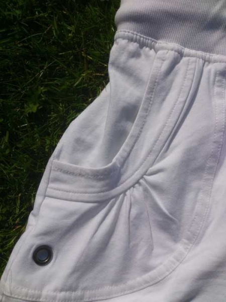 Weiße Stoffshorts Stoffhose Shorts Kurze Hose
