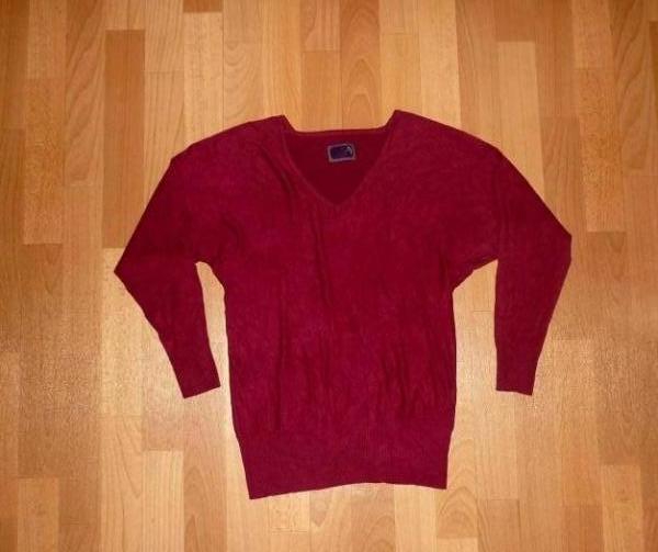 Pulli weinrot Pullover bordeaux Fledermaus Ärmel TCM Gr. M rot gothic