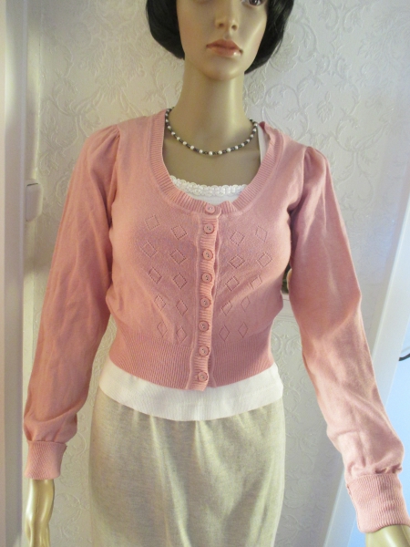 NEUw * Ajour * Kurz * Corp- Top * Fein- Strickjacke * Cardigan * Pullover 