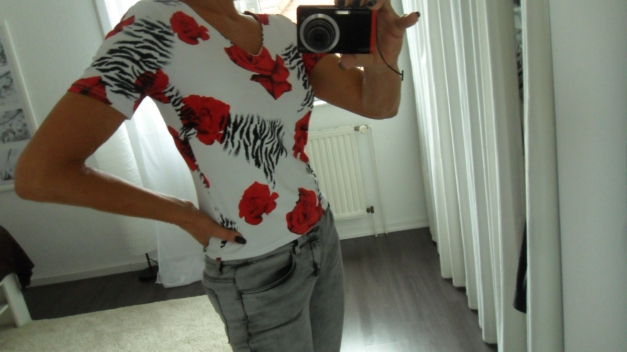 Rosenshir - Sretchshirt - Shrt im Rose - Design - 3 - M - Top- Zustand