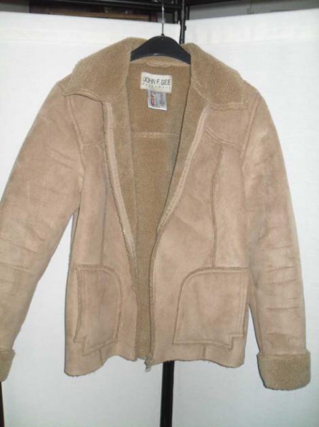 Lederimitat-Jacke