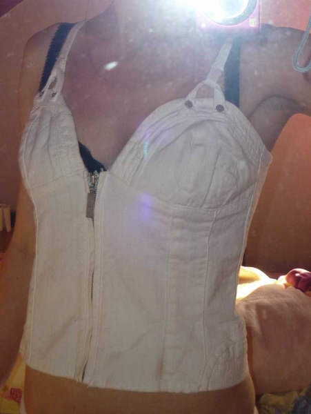 Bustier-Top aus Jeans