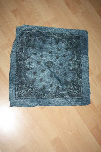 Halstuch, Kopftuch, blau, m. Muster