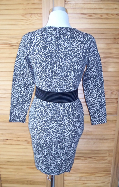 VINTAGE// 80er-Leo-Kleid Bodycon Gr. 38