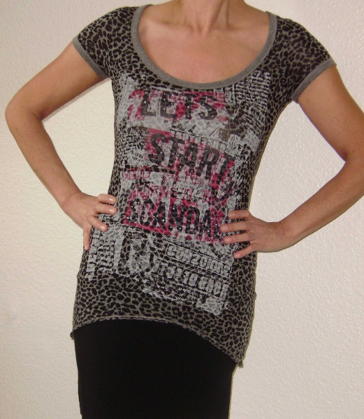 Freches Long-Shirt mit Zipfeln in Gr. M von Tally Weijl