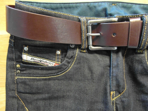 Rip Curl Leder Gürtel braun blau Gr. S