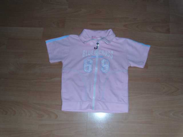 Sweatjacke,kurzärmlig, rosa mit Moiv, Gr. 110 REDuziert 
