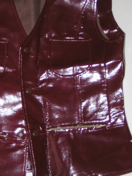 WESTE 60s 70er MOD Lack TOP vintage retro weinrot