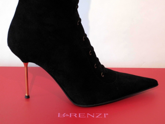 Renzi Wildleder Corsage Stiefel mit Schnürung Gr. 38