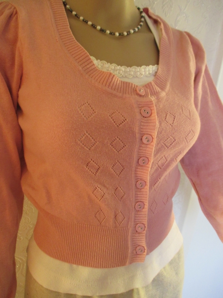 NEUw * Ajour * Kurz * Corp- Top * Fein- Strickjacke * Cardigan * Pullover 