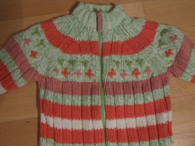 Mädchen Strickjacke Gr.86/92 Blumen