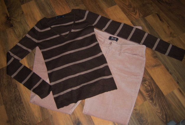 Pulli Streifen Zara V-Ausschnitt / Zara 