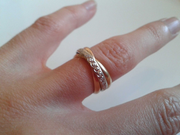 750 Gold, 3er Ring, Trinity Design, Dessin