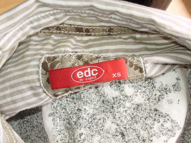 Esprit Kleid Bluse  Längsstreifen beigebraun XS S