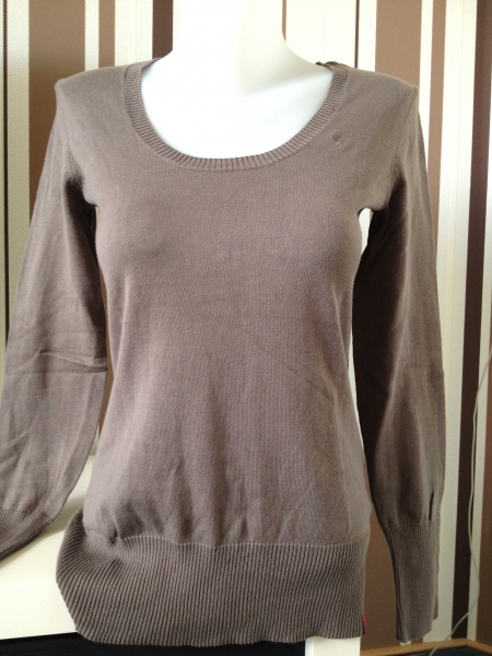 Edc by Esprit Strickpullover Braun Taupe Gr M