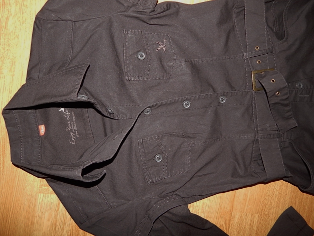 Neue Jeans bluse schwarz Gr. 38 Long mit Gürtel von s. Oliver
