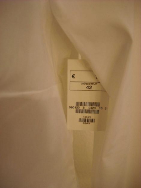Smoking-Bluse, weiss, Falten, tailliert