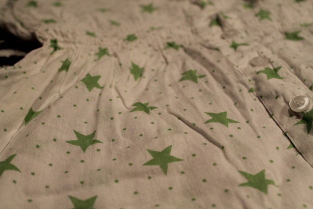 leichte Sommerbluse - green - star - Bluse tailliert neuwertig Gr. M / 38 #Rockabilly #Babydoll #sternchen / Tally Weijl