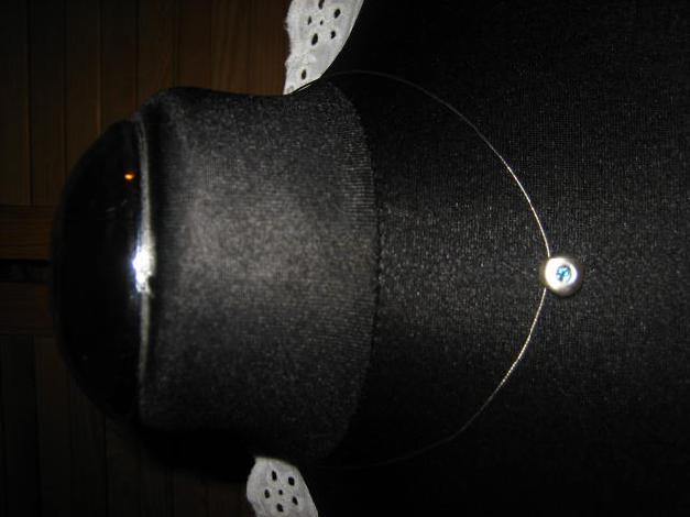 Vintage Kette Anhänger Schmuck schlicht mit blauem Stein Metall Silber Türkis