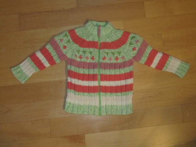Mädchen Strickjacke Gr.86/92 Blumen