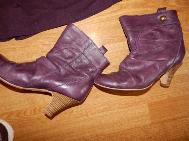 Damen Schuhe Stiefel Echt Leder Violettbraun Gr.39 GÖRTZ süß