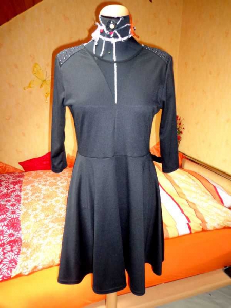 Skaterkleid transparent schwarz Srass