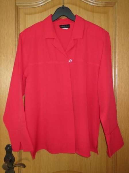 Bluse, Gr.42/M, rot, mit 3/4 Ärmeln, neu