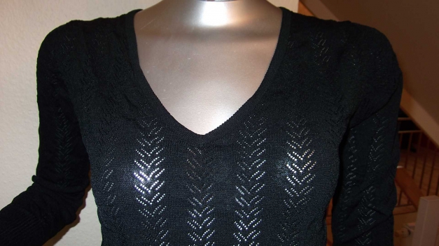 H&M Pullover vintage V Ausschnitt Häkelpulli